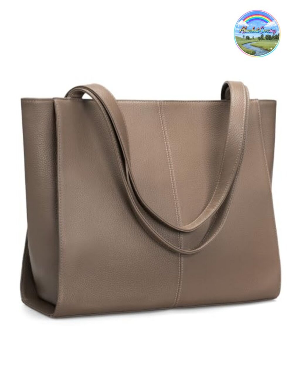 Genuine Leather Tote Bag Women Work Travel Purse Handbag 14" Laptop Compartment